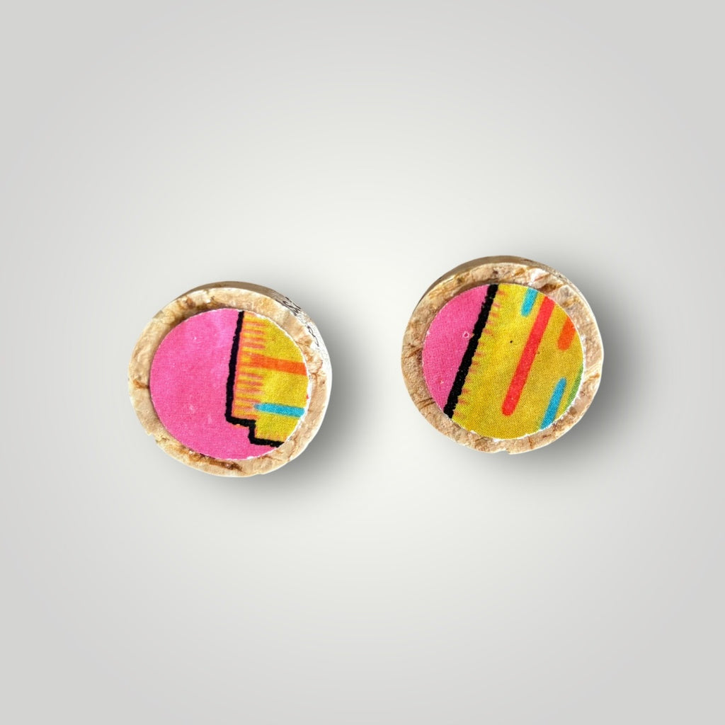 Vintage Book & Wine Earrings-vbw15