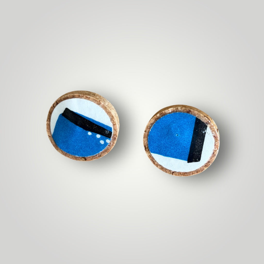 Vintage Book & Wine Earrings-vbw16