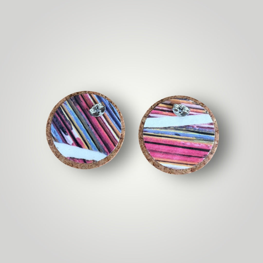 Vintage Book & Wine Earrings-vbw19